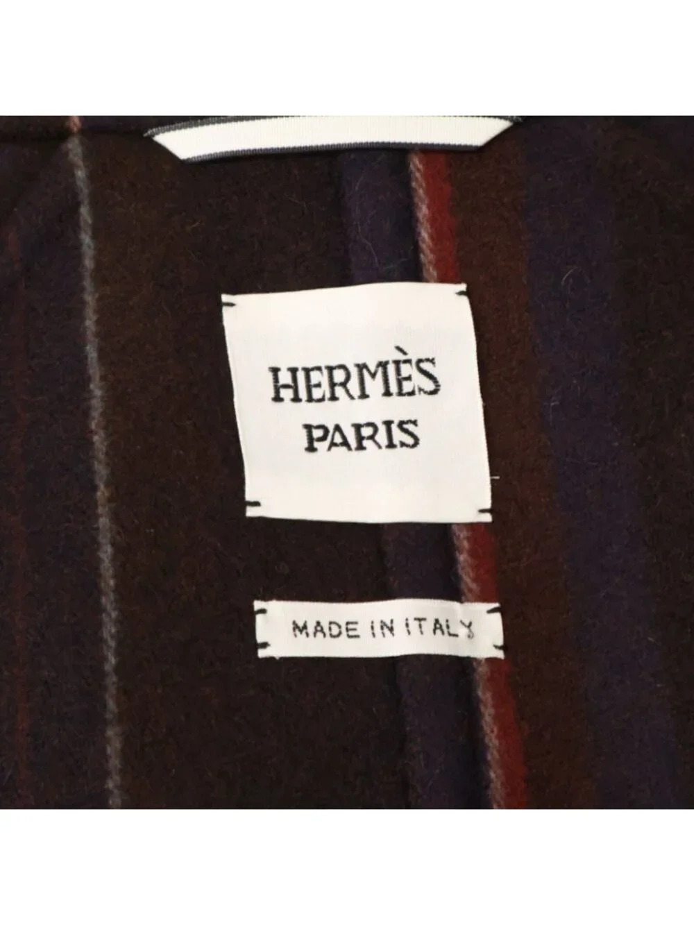 Hermes Sellier Buttons Wool Cashmere Chesterfield 38